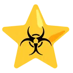weißer mittelgroßer Stern + Biogefährdung