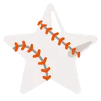 weißer mittelgroßer Stern + Baseball