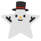 weißer mittelgroßer Stern + Schneemann ohne Schneeflocken