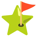 weißer mittelgroßer Stern + Golffahne
