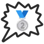 Sprechblase für wütende Aussage rechts + Silbermedaille