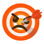 enraged face + bullseye