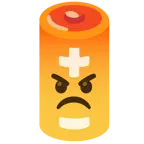 enraged face + battery
