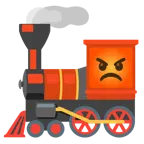 enraged face + locomotive