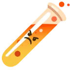 enraged face + test tube