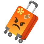 enraged face + luggage