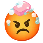 enraged face + soap