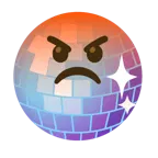 enraged face + mirror ball
