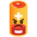 enraged face + low battery