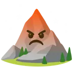 enraged face + mountain