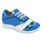 cara con la cabeza vendada + zapatilla deportiva