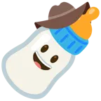 Gesicht mit Cowboyhut + Babyflasche
