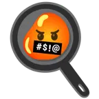 face with symbols on mouth + cooking
