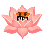 face with symbols on mouth + lotus