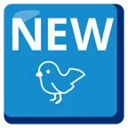 przycisk NEW + ptak
