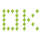 bouton OK + cactus