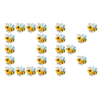 ठीक बटन + मधुमक्खी