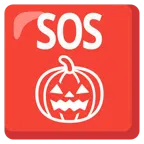 pulsante SOS + zucca di Halloween