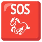 pulsante SOS + cavallo