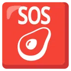 pulsante SOS + avocado