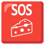 pulsante SOS + fetta di formaggio