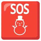 pulsante SOS + pupazzo di neve senza neve