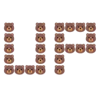 위로 버튼 + 곰 얼굴