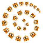 Wirbel + Tigergesicht