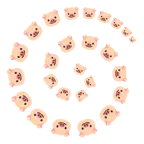 Wirbel + Schweinegesicht