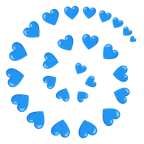 Wirbel + blaues Herz