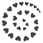 Wirbel + schwarzes Herz