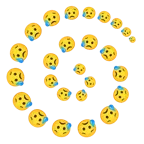 Wirbel + trauriges aber erleichtertes Gesicht