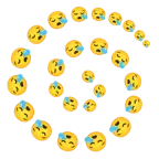 Wirbel + schläfriges Gesicht