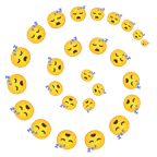 Wirbel + schlafendes Gesicht