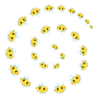 Wirbel + Gesicht in Wolken