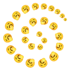 Wirbel + gähnendes Gesicht