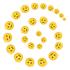 Wirbel + salutierendes Gesicht