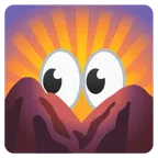 Sonnenaufgang über Bergen + Augen