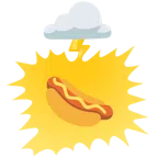 Wolke mit Blitz + Hotdog