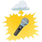 Wolke mit Blitz + Mikrofon