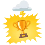 Wolke mit Blitz + Pokal