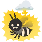 Wolke mit Blitz + Biene