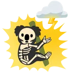 Wolke mit Blitz + Koala