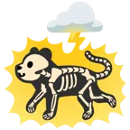 Wolke mit Blitz + Tigergesicht