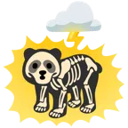 Wolke mit Blitz + Panda