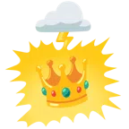 Wolke mit Blitz + Krone