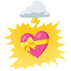 Wolke mit Blitz + Herz mit Schleife
