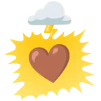 Wolke mit Blitz + braunes Herz