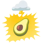 Wolke mit Blitz + Avocado