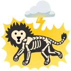 Wolke mit Blitz + Löwe